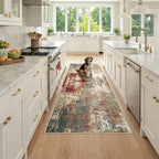 RELEANY Washable Area Rugs 3x7 Non-Slip Modern Abstract Soft by RELEANY