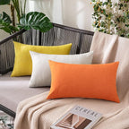 MIULEE Pack of 2 Decorative Outdoor Solid Waterproof Throw Pillow Covers Euro - Image 8