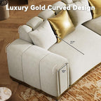 145" Oversized Velvet Chesterfield Sectional Couches - Image 7