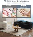 Versatile 2 in1 Loveseat Accent Chair Couch Convertible Boneless Chaise Lounge - Image 6