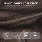 ANARACHON Leather Look Recliner Couch Cover, 8-Pieces Stretch Recliner Sofa - Image 4