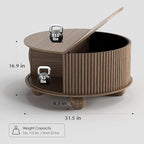 SULIVES Round Coffee Table - Image 2