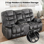 HAOMARKETS 3 Pieces Recliner Sofa Furniture Set, Include 2 Power Recliner Chairs - Image 5