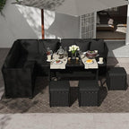 KIGOTY 7 Piece Patio Furniture Set, Outdoor PE Wicker Rattan Outdoor Dining Set - Image 6
