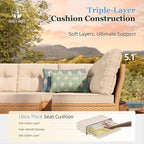 HERA'S HOUSE Small Patio Furniture Set, 6 Piece Wicker Outdoor Patio - Image 4