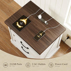 AODK 24 Inch Farmhouse Nightstand - Image 4