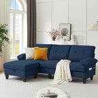 84" Convertible Sectional Sofa, Deep 3-Seat L Shaped Sectional Couch by PingLiangHome