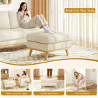 Vesgantti Large Ottoman for Modular Sofa, 29.5" Corduroy Pouf Ottoman - Image 6