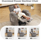 Rocking Chair Nursery with Adjustable Armrests, Electric Glider Recliner - Image 6