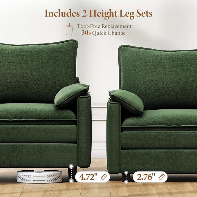 Vesgantti 108" Modular Sectional Sofa, Comfy Cloud Couch - Image 3