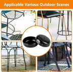 24-Pack Wrought Iron Patio Furniture Feet Caps 1-1/2 Inch Plastic Outdoor Patio - Image 12