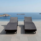 Set of Foldable Long Reclining Patio Seating Chairs, 2 Folding Chairs Patio - Image 2