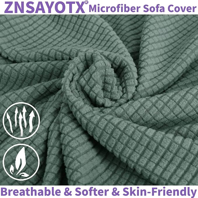 ZNSAYOTX Stretch Oversized Couch Cover Universal Sofa Covers - Image 2