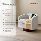 VINGLI 360°Swivel Accent Chair - Image 7