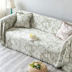 GLORY SEASON Sofa Cover Luxury Jacquard Stylish Embroidery Ruffle, Vintage Sofa - Image 3