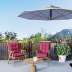 Outdoor Chair Cushions Set of 2, High Back Soft Seat Pad - Image 2