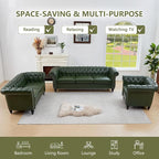 QHITTY 2 Piece Living Room Set, Sectional Chesterfield Sofa Chair Contemporary - Image 8