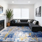 RELEANY Washable Area Rugs 10'x14' Non-Slip Modern Abstract Soft - Image 2