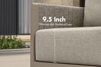 PURPLE LEAF 3 Pieces Small Conversation Set All Weather Outdoor Couch Sectional - Image 3