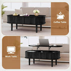 Fully Assembled Fluted Lift Top Coffee Table - Image 4