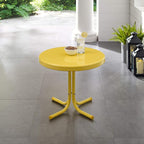 Crosley Furniture Griffith Weather Resistant Retro Metal Outdoor Side Table - Image 8