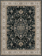 RELEANY Area Rugs Square 8ft Washable Non-Slip, Floral Vintage Distress Print - Image 8