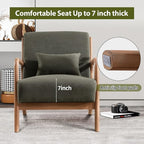 INZOY Mid-Century Modern Accent Chair Set of 2, Upholstered Living Room Chairs - Image 5