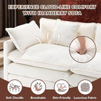 Ihanherry 111.4 Inch 3-Seater Cloud Sofa, Modular Sectional Couch, Modern Deep - Image 4