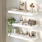 36Inch White Floating Shelves for Wall, 12 Inch Deep Shelves for Bedroom - Image 8