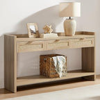 SICOTAS Rattan Console Table for Entryway - Image 6