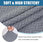 Smiry Waterproof Couch Cushion Covers, Stretch Jacquard Sectional Couch Covers - Image 7