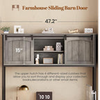 SEDETA Farmhouse L Shaped Office Desk - Image 4