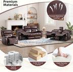 ANJ Premium Genuine Manual Reclining Sofa Set - Image 8