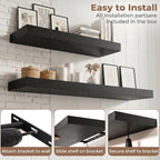 FLYJOE Floating Shelves for Wall, 48 Inch Floating Shelves Set of 1, Kitchen - Image 6