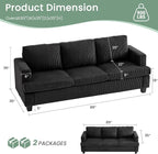 YOUDENOVA 2 Piece Set Comfy Sofa Couch, 2 3-Seater Sofa - Image 2