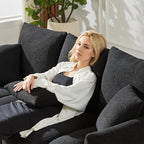Antetek Teddy Sofa Set for Living Room, 2 Pieces Modern Deep Seat Oversized - Image 6