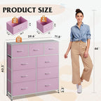 WLIVE 9 Drawer Dresser, Fabric Storage Tower - Image 3