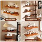 24 Inch Teak Floating Shelves Set of 2 - Image 7