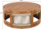 Christopher Knight Home Nesbit 4 Pieces Conversation Set, Acacia Wood Chat Set - Image 7