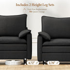 Vesgantti 108" Modular Sectional Sofa, Comfy Cloud Couch - Image 3
