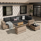Patio Furniture Set, Wide Armrest Outdoor Furniture Set by VonzoyHome