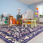 Purple Area Rugs for Living Room, Non-Slip 4x6 Vintage Rug for Bedroom - Image 7