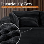 168" Cloud Sectional Couch, Comfort U Shaped Sofa - Image 5