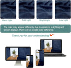 Chyhomenyc Navy Blue Semi Sheer Curtains 54 Inch Length - Image 3