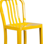 Flash Furniture Commercial Grade 30" High Yellow Metal Indoor-Outdoor Barstool - Image 6