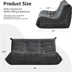 Bean Bag Chairs for Adults Giant Bean Bag Chair Memory Foam BeanBag Chair Bean - Image 2