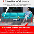 5 Piece Outdoor Patio Furniture Set, All Weather Conversation Set - Image 2