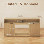 3-Piece Fluted Living Room Set Includes 2 Fluted Night Stand - Image 3