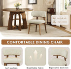 Dining Chairs Set of 4, Modern Upholstered Dining Chairs, Wooden Kitchen Chairs - Image 4
