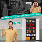 Metal Storage Cabinet with 2 Doors and 6 Shelves, Locking File Cabinet - Image 10